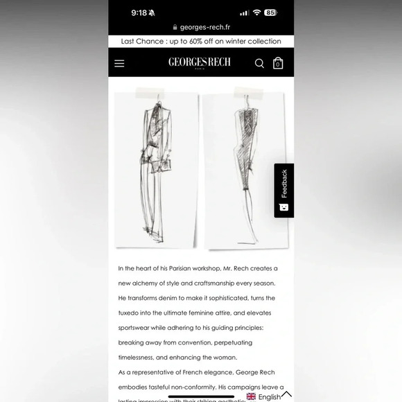 Vintage luxury suit set / tuxedo style George’s Rech strapless dress w/ jacket - Picture 16 of 16